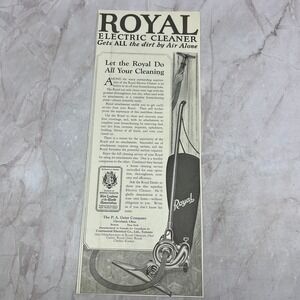 Royal Electric Cleaner Vacuum P.A. Geeier Co Cleveland 1924 Magazine Ad FL6-11